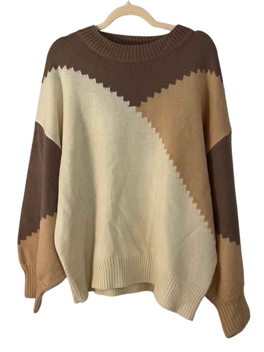 Vine & love colorblock sweater medium